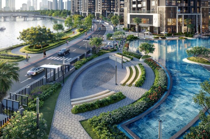 Khu căn hộ compound ven sông, sản phẩm khan hiếm của bất động sản hạng sang