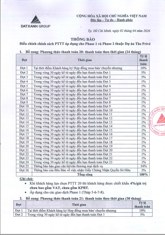 20260401-TPV-Thông báo điều chỉnh PTTT Phase 1+2