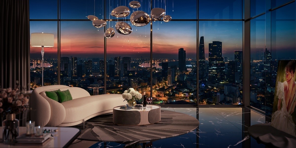 Không gian sống sang trọng tầm nhìn toàn cảnh tại dự án The Privé